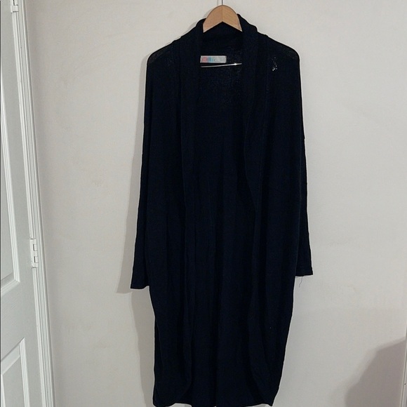 Free People Beach long black lightweight cardigan small - Picture 1 of 8